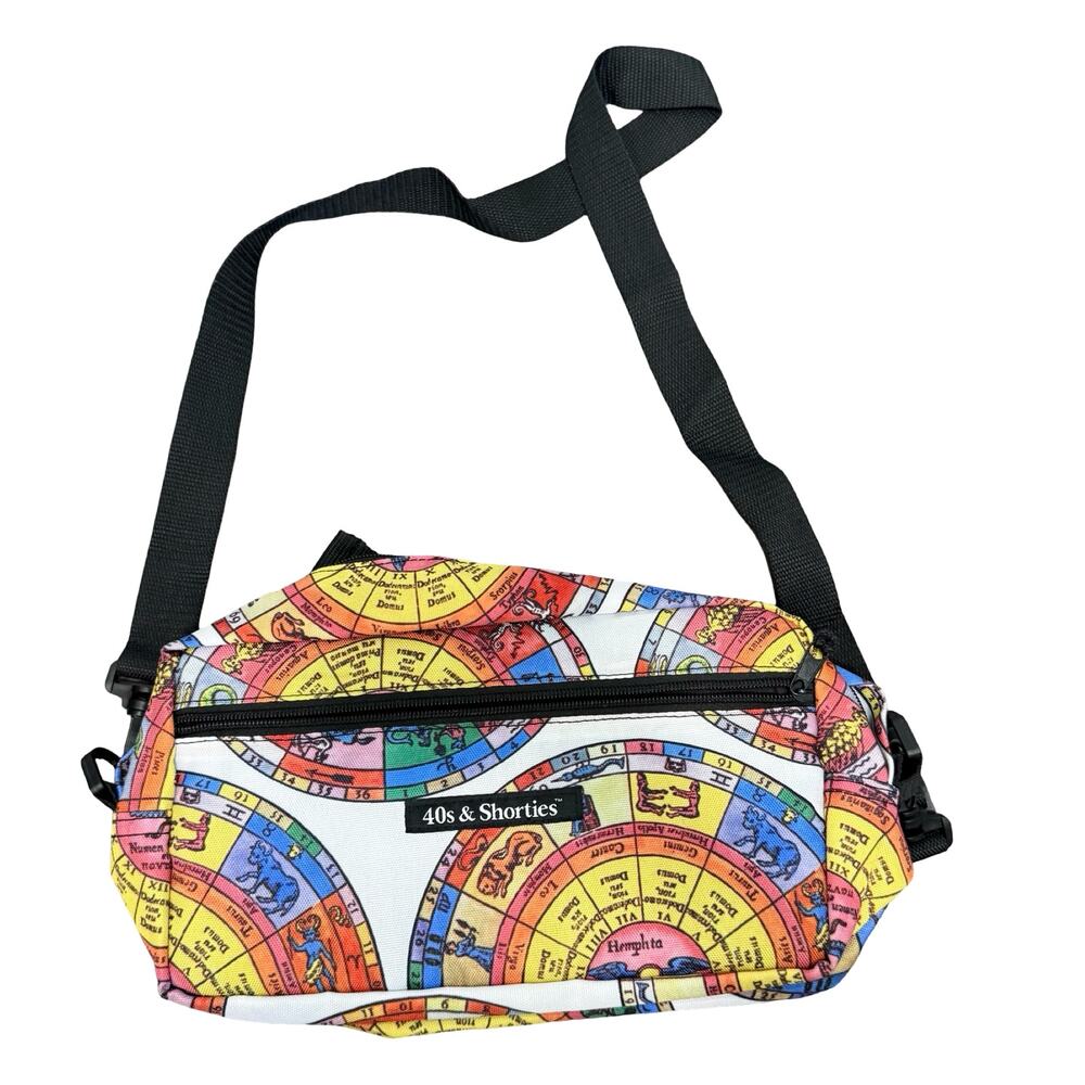40s & Shorties White Zodiac Astrology Yellow Blue Side Hip Belt Bag Fanny Pack